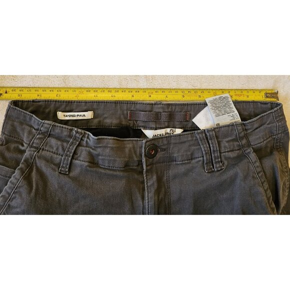 Jack Jones Tappered Paul Cargo Pants Gray Size 31"W X 26" Inseam - Picture 13 of 16